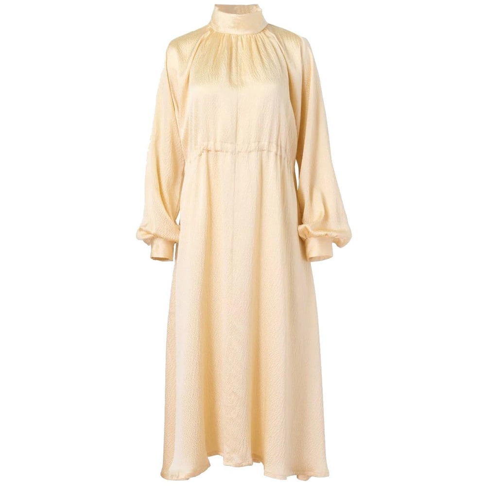 Rachel Comey Hammered Silk Hanley Maxi Dress Cream Adjustable Waist Size 0 BN - Picture 6 of 16